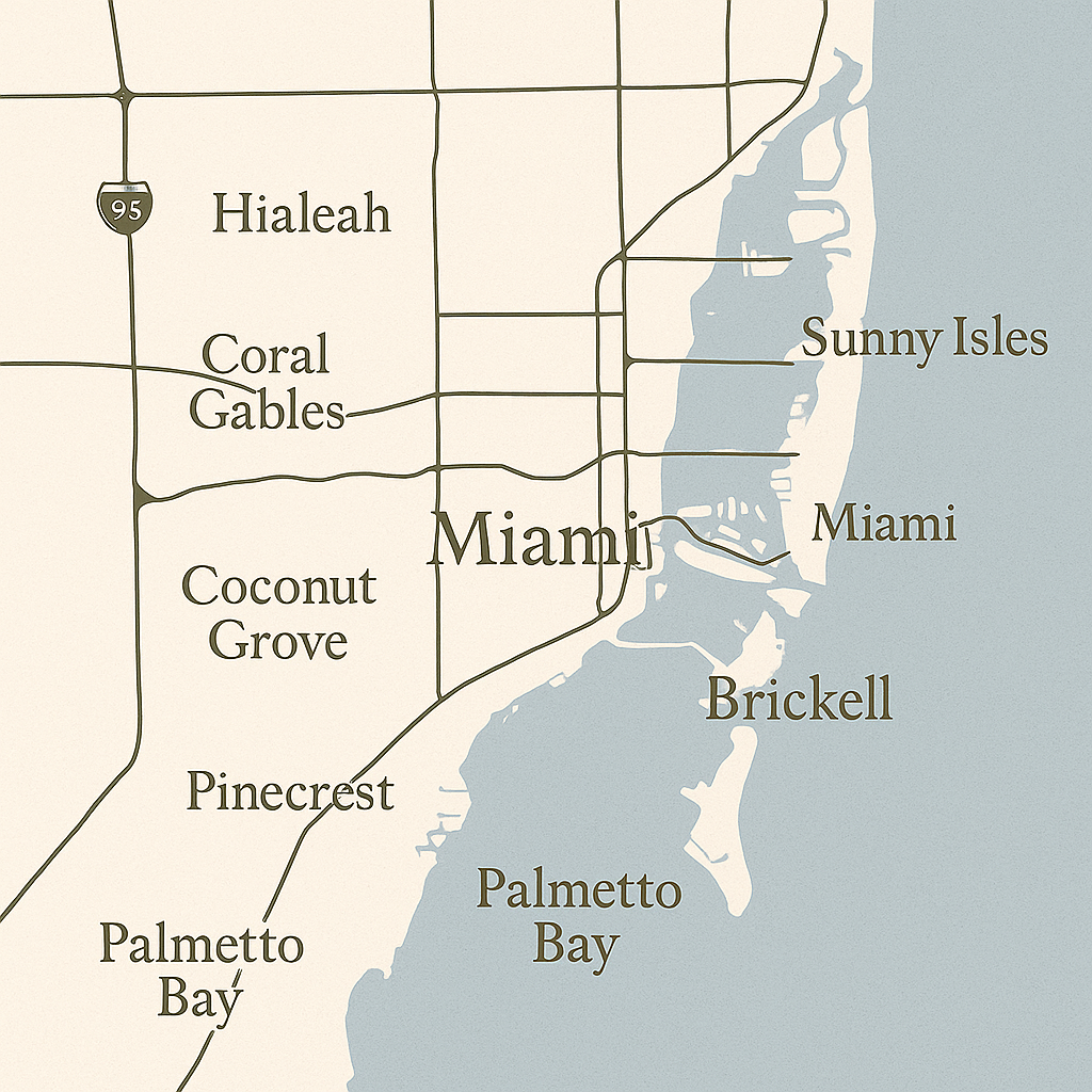 Miami service area map